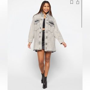 ✨NEW WITH TAGS✨ Lily Shacket Dress denim oversized Jacket